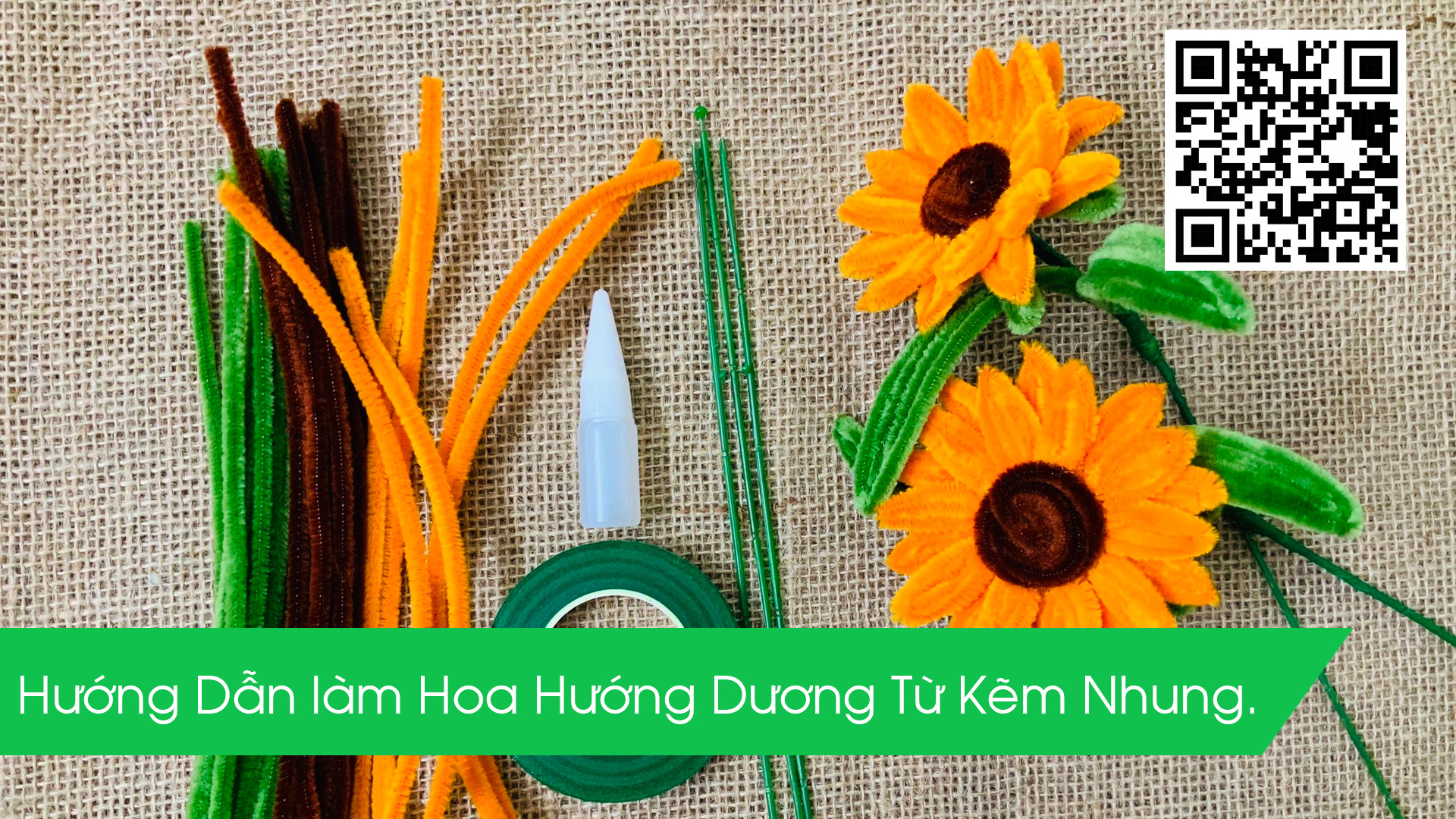 Video Hướng Dẫn Làm Hoa Hướng Dương Từ Kẽm Nhung